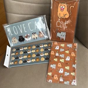 Cat prints Face masks holders x 4